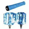 Demolition Parts Pack DEMOLITION Pédales Trooper Bleu-blanc + Poignées ODI Hucker Bleu -Demolition Parts Soldes Boutique pack demolition pedales trooper bleu blanc marble poignees odi hucker bleues