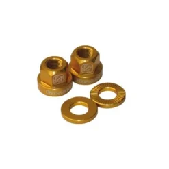 GUESSET Paire D'écrous GUSSET Pour Axe 14mm Or