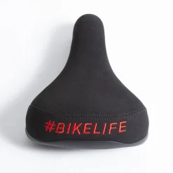 France Accessoires Vélo Soldes Boutique 26 Selle BIKELIFE Noire Logo Rouge