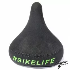 Selle BIKELIFE Noire Logo Vert