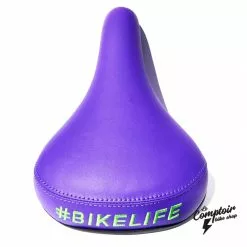 Selle BIKELIFE Violette Logo Vert