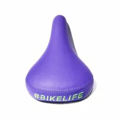 Selle BIKELIFE Violette Logo Vert -Demolition Parts Soldes Boutique selle bikelife violette logo vert 3